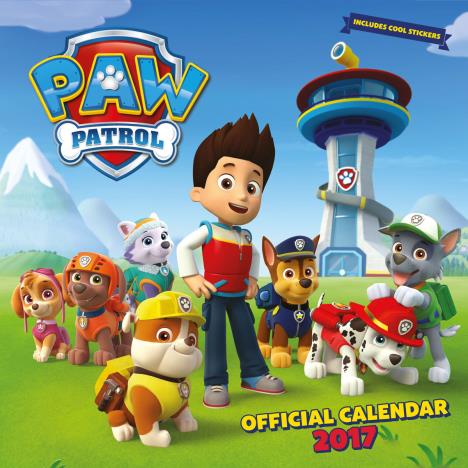 Paw Patrol 2017 Square Calendar with Stickers £1.99